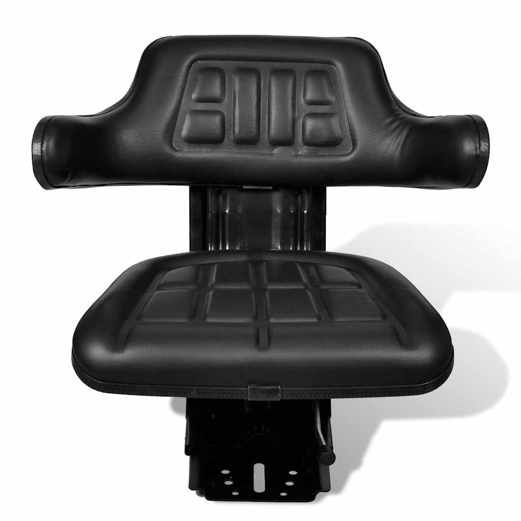 210157 vidaXL Tractor Seat with Suspension Black