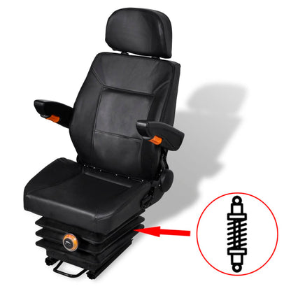 Tractor Seat | Black | Steel | Universal fit for tractors