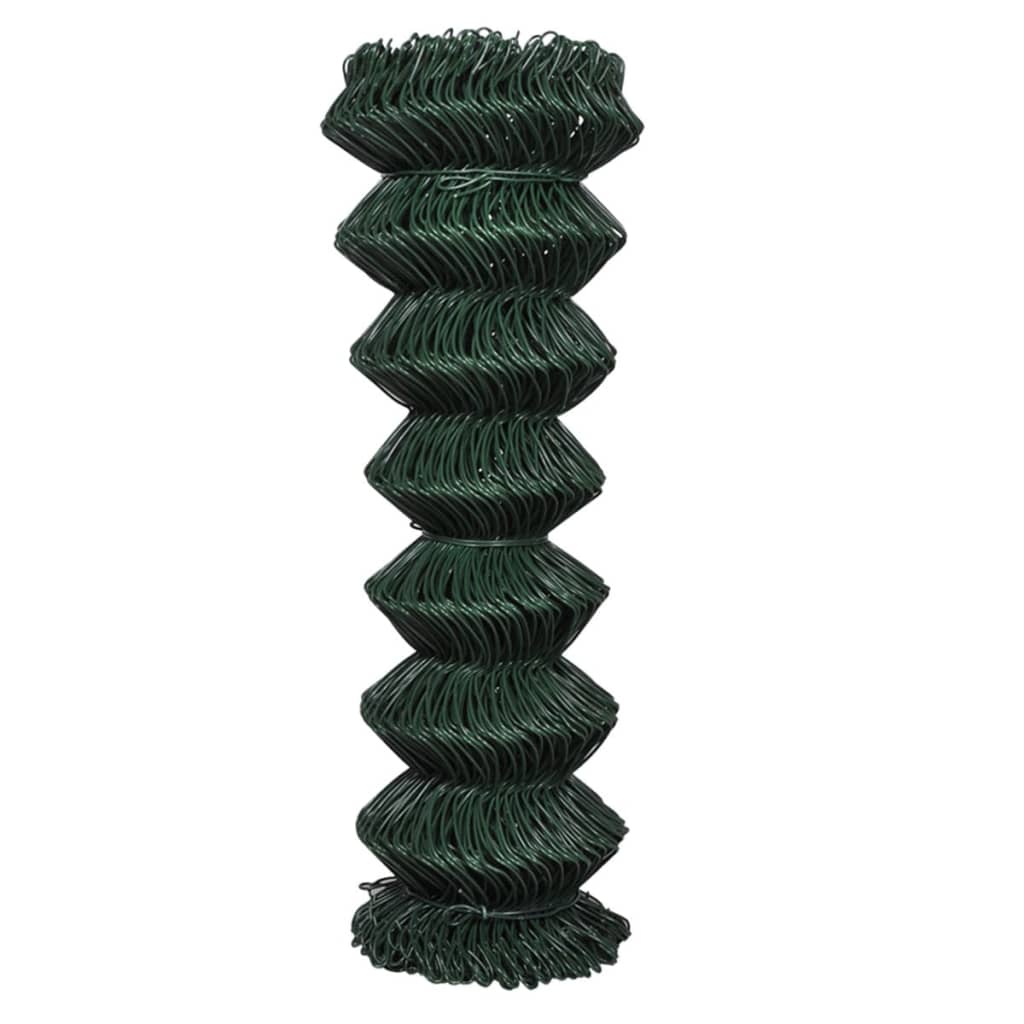 Chain Link Fence Steel 1,25x15 m Green