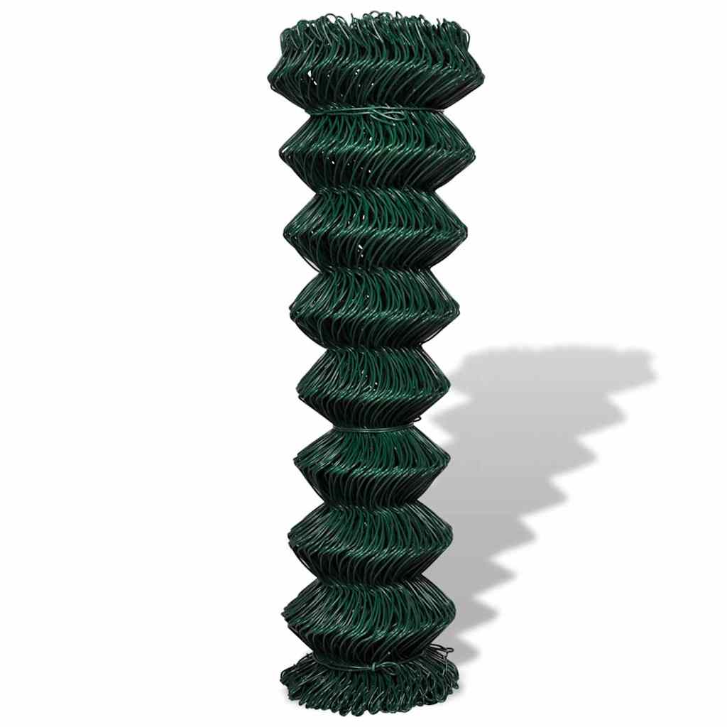 Chain Link Fence Steel 1,5x25 m Green