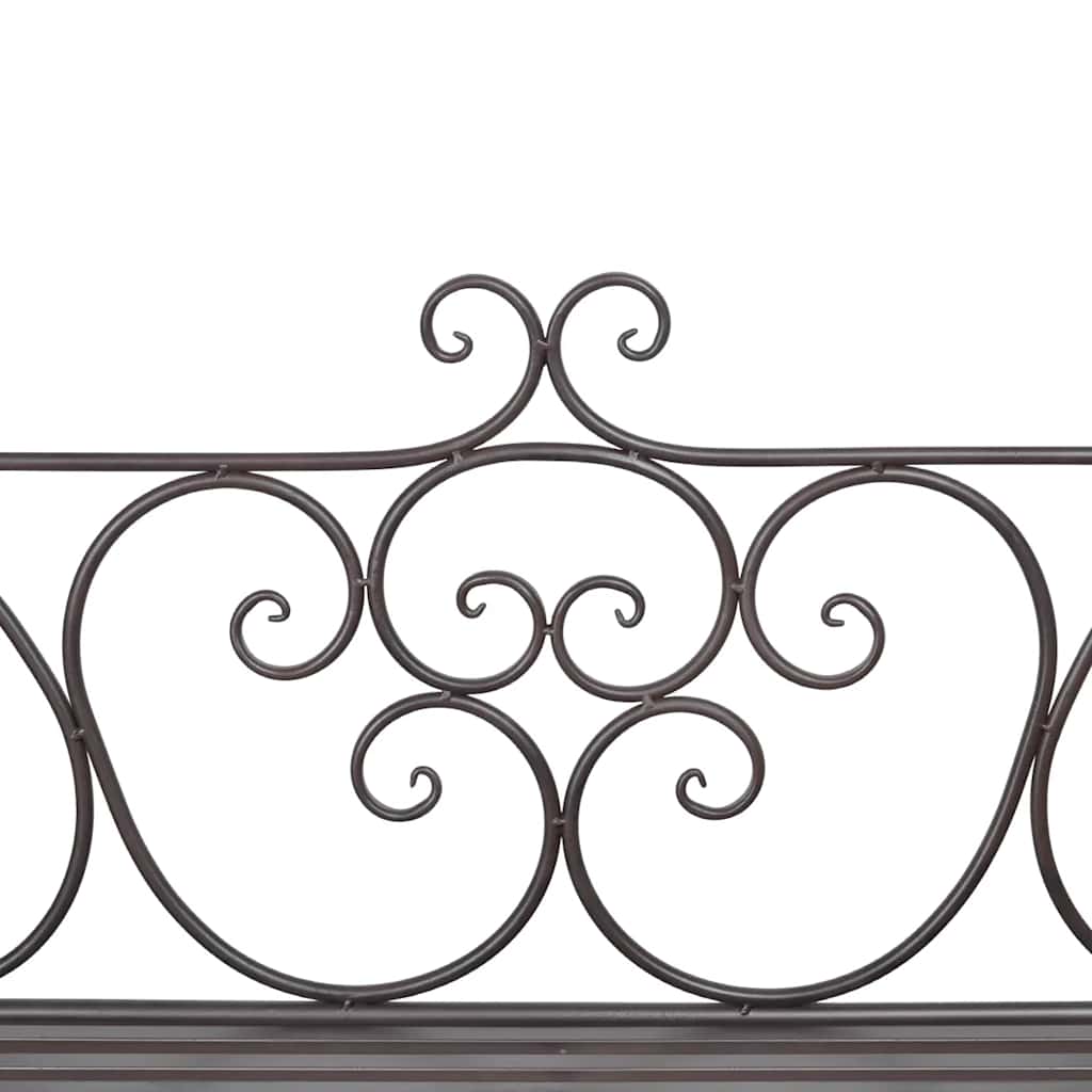 Garden Bench | Antique Brown | Steel | 132 cm | Durable