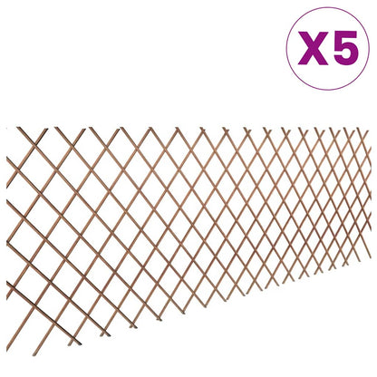 Willow Trellis Fence 5 pcs 180x90 cm