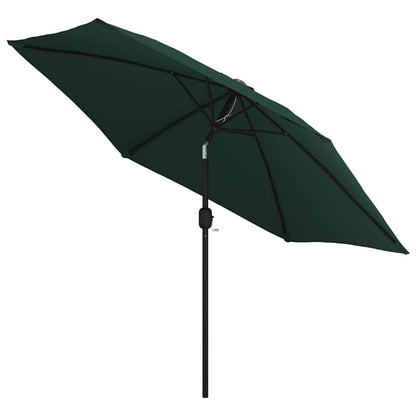 Garden Parasol Green 3m Steel Pole