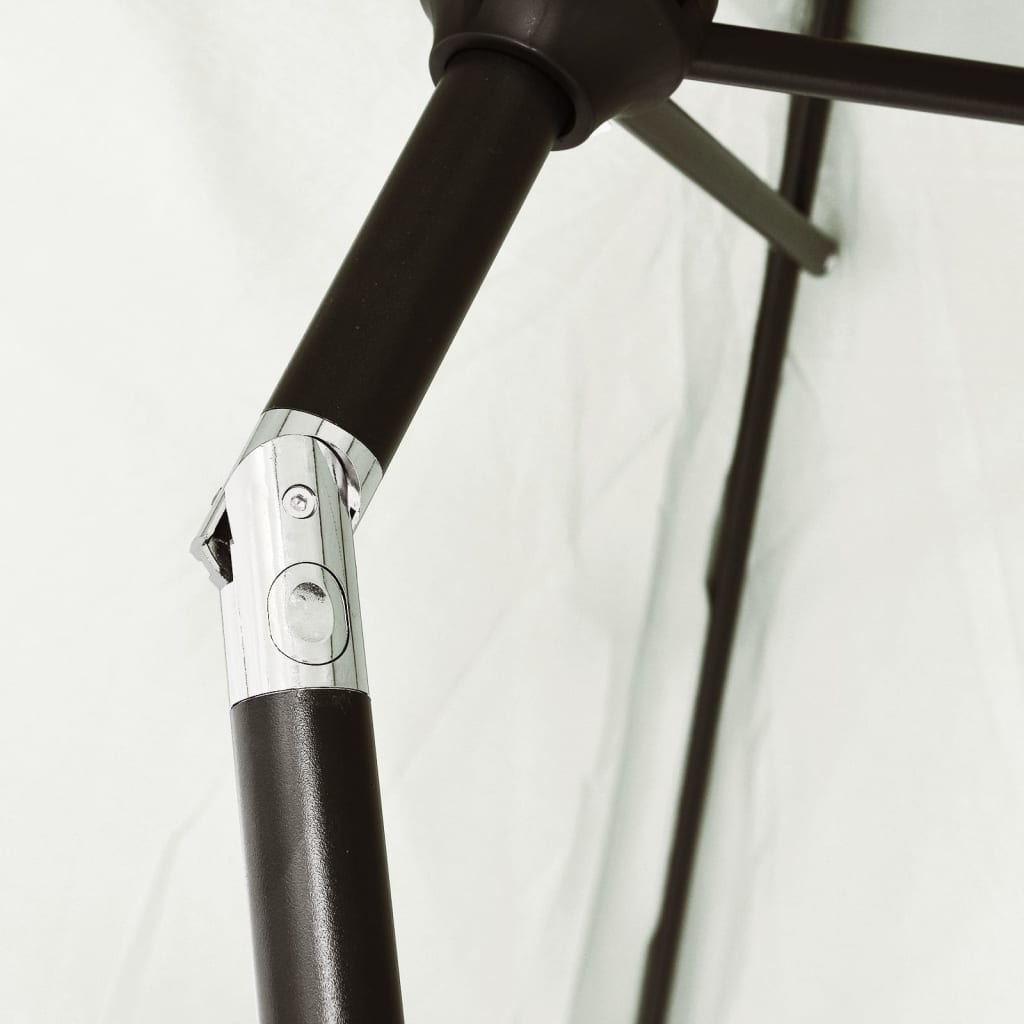 Parasol Sand White 3m Steel Pole