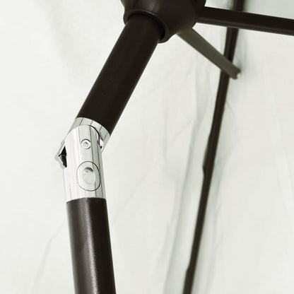 Parasol Sand White 3m Steel Pole