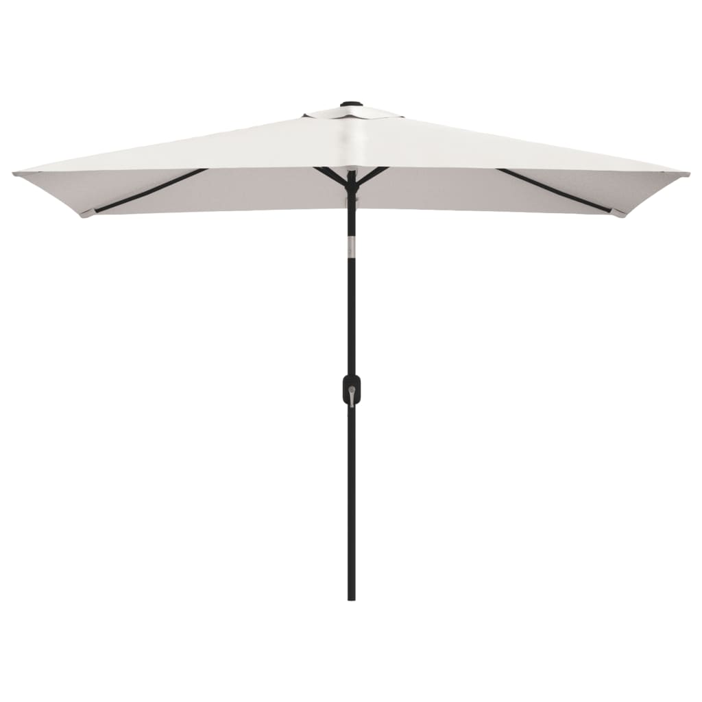 Garden Parasol | Sand White | 100% Polyester, Steel | 200 x 300 cm