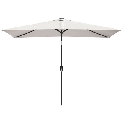 Garden Parasol | Sand White | 100% Polyester, Steel | 200 x 300 cm