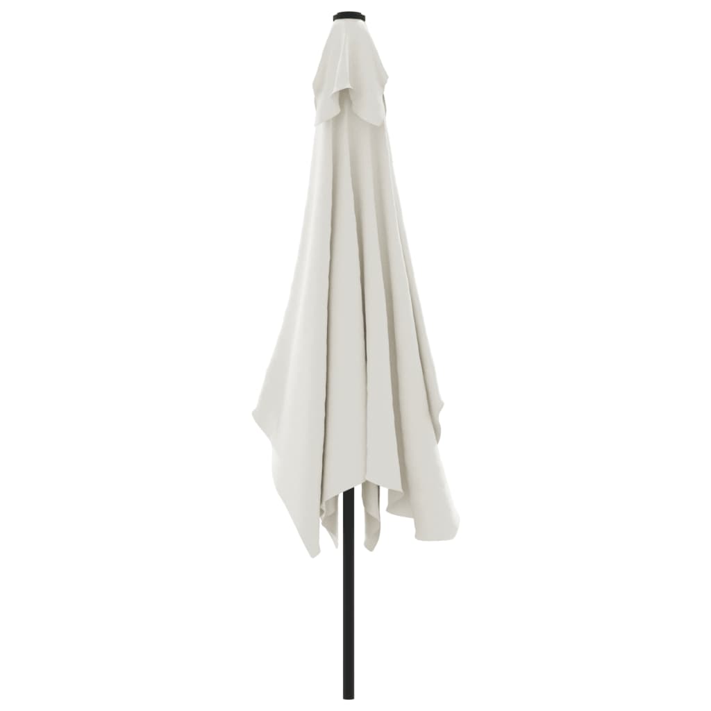 Garden Parasol | Sand White | 100% Polyester, Steel | 200 x 300 cm