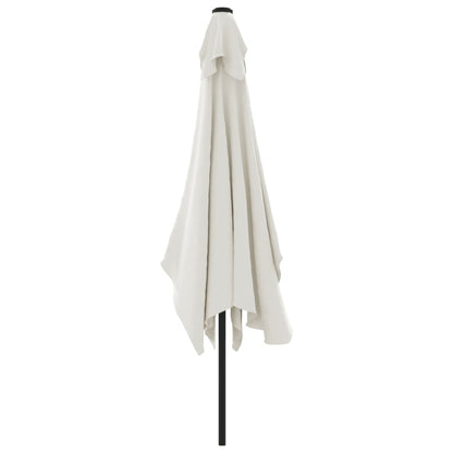 Garden Parasol | Sand White | 100% Polyester, Steel | 200 x 300 cm