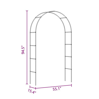 Garden Arch | Dark Green | Iron | 2 pieces | Durable | Garden Arch