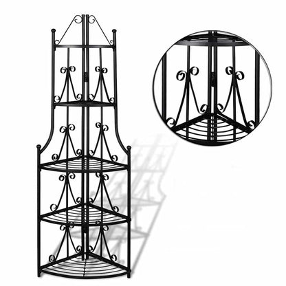 Corner Plant Rack Black