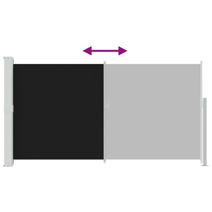 Side Awning | Black | Steel | 160 x 300 cm | Retractable | Patio Awning