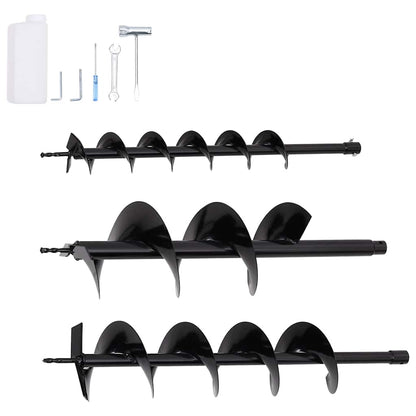 Image of Auger Ground Drill Orange highlighting its powerful performance with maximum speed of 8000 rpm, perfect for construction and gardening.