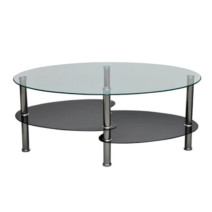 Coffee Table | Black | Tempered glass, Metal | Medium | Stylish Design