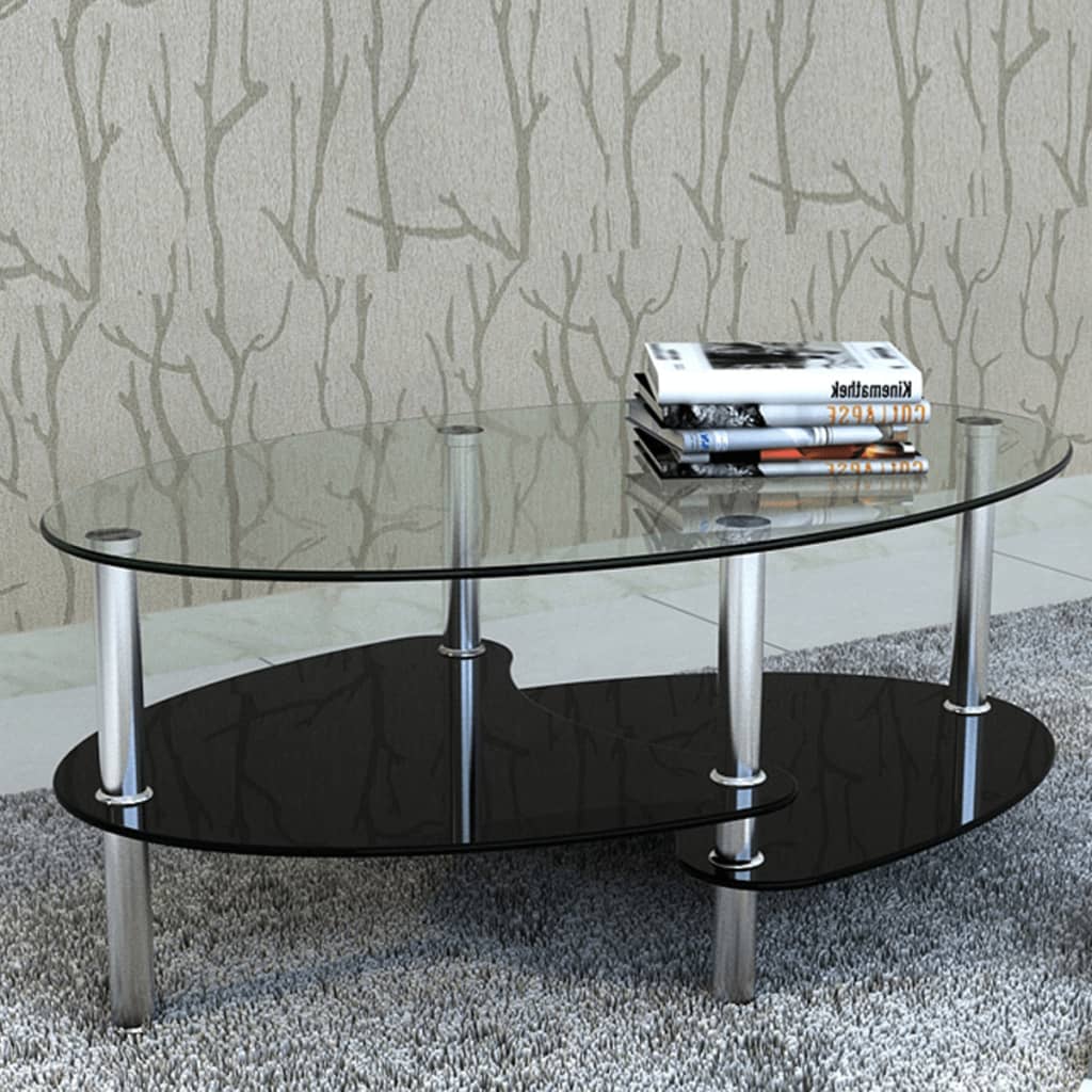 Coffee Table | Black | Tempered glass, Metal | Medium | Stylish Design