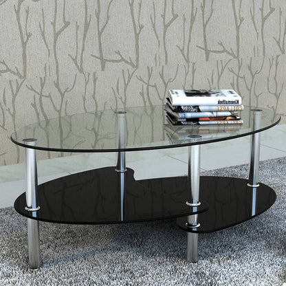 Coffee Table | Black | Tempered glass, Metal | Medium | Stylish Design