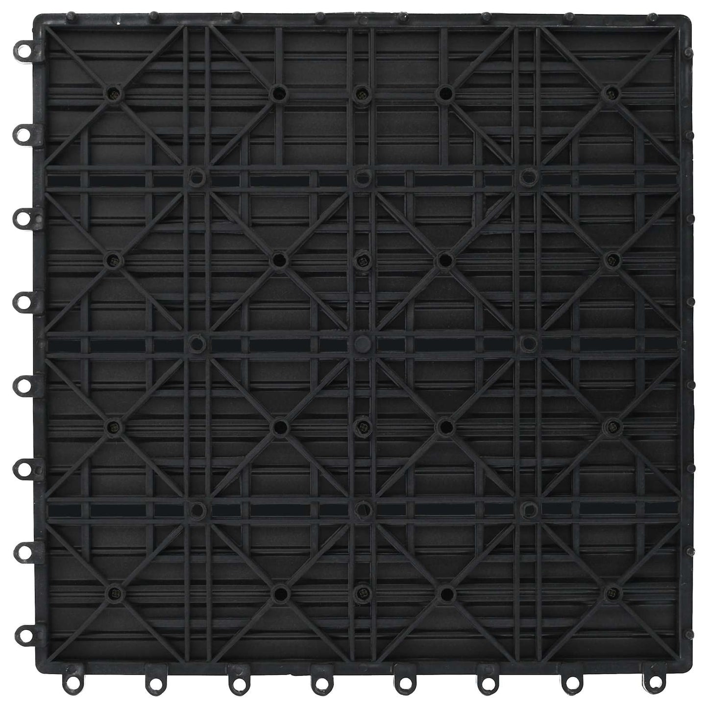 Decking Tile 11 pcs Grey 30 x 30 cm WPC