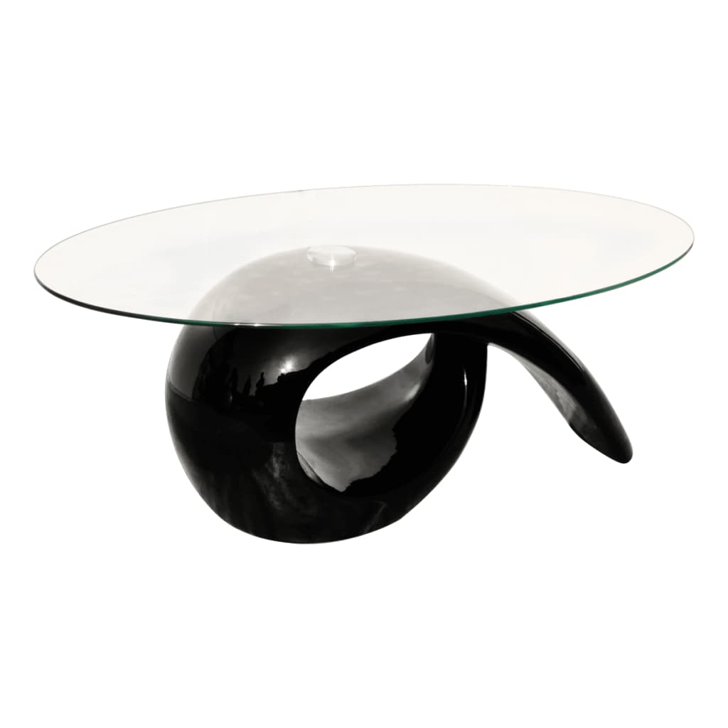 Coffee Table | High gloss black | Toughened glass, fiberglass | Modern