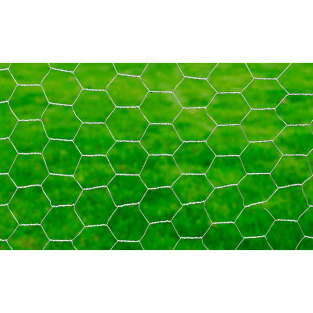 Chicken Wire Fence Galvanised Steel 25x0.75 m Silver