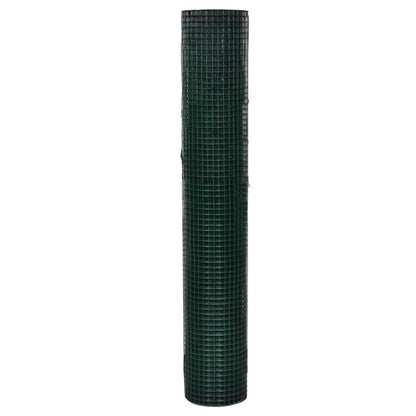Chicken Wire Fence Galvanised with PVC Coating 10x1 m Green