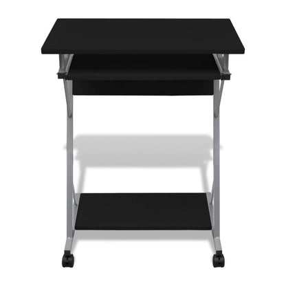 Computer Desk | Black | Particle Board, Powder-Coated Steel | Compact