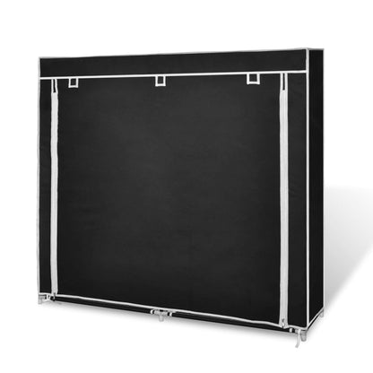 Shoe Rack | Black | Powder-coated steel, Polyethylene fabric
