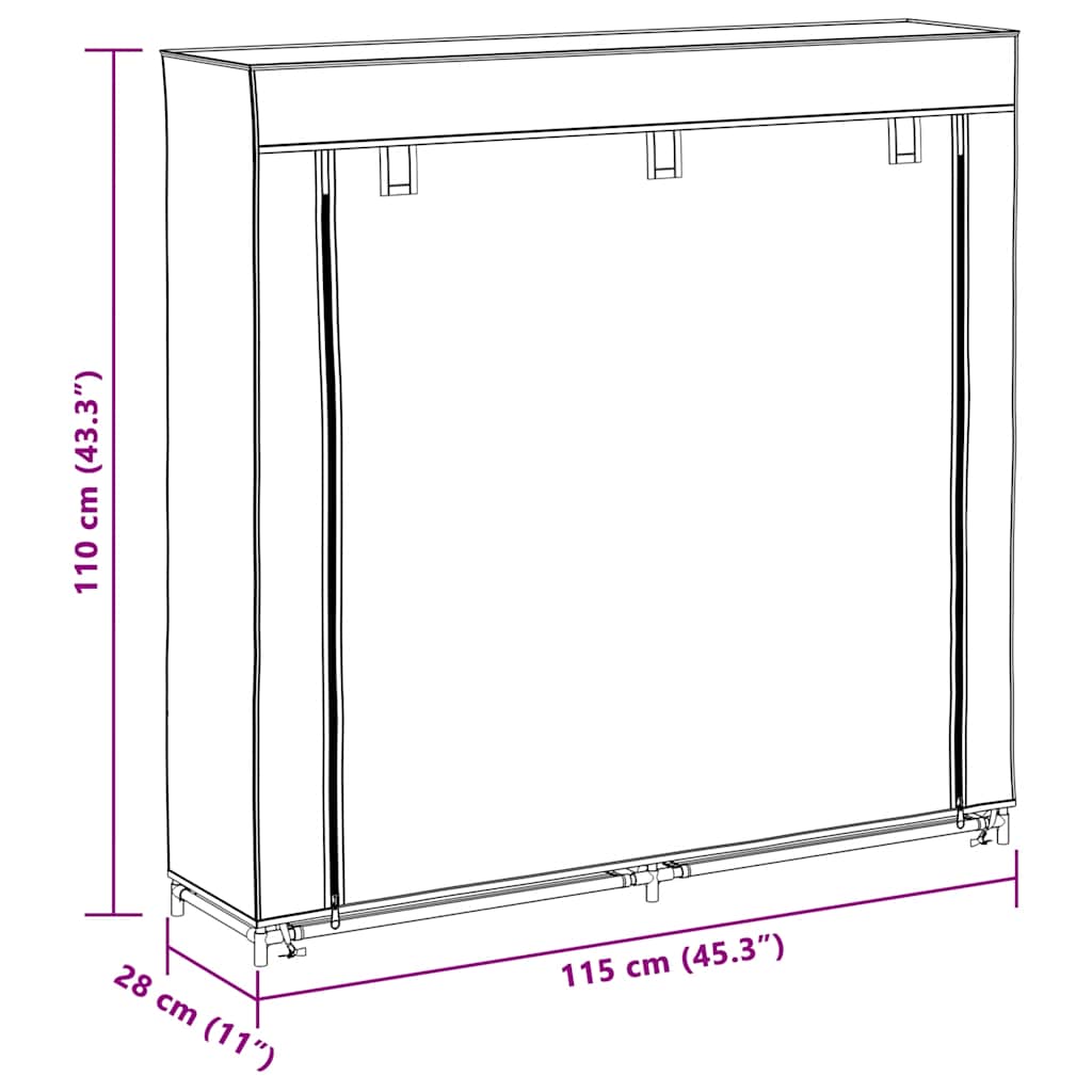 Shoe Rack | Black | Powder-coated steel, Polyethylene fabric