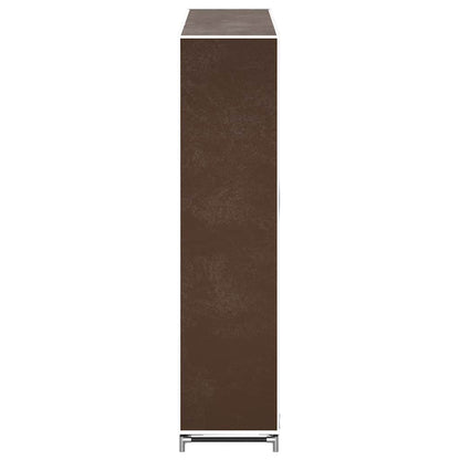 Fabric Shoe Cabinet with Cover 115 x 28 x 110 cm Brown