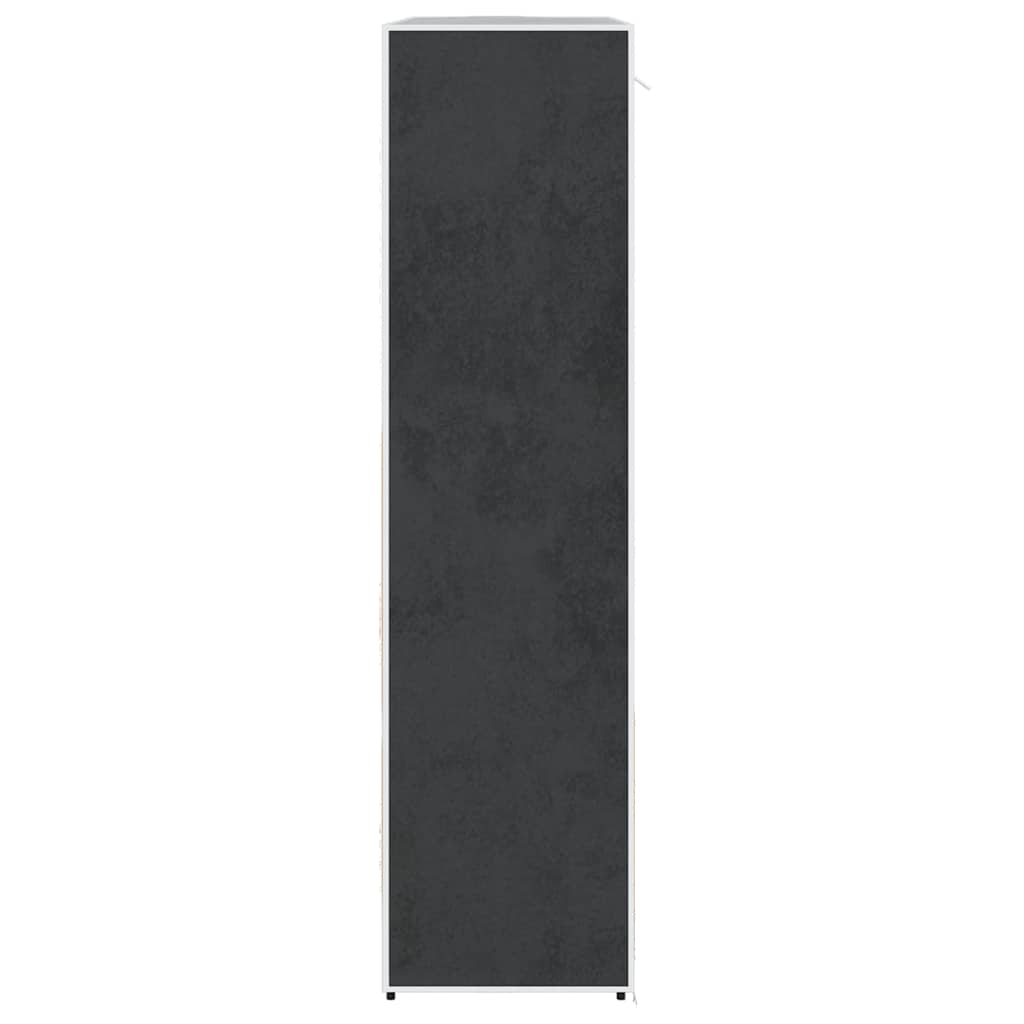 Fabric Wardrobe with Compartments and Rods 45x150x176 cm Black