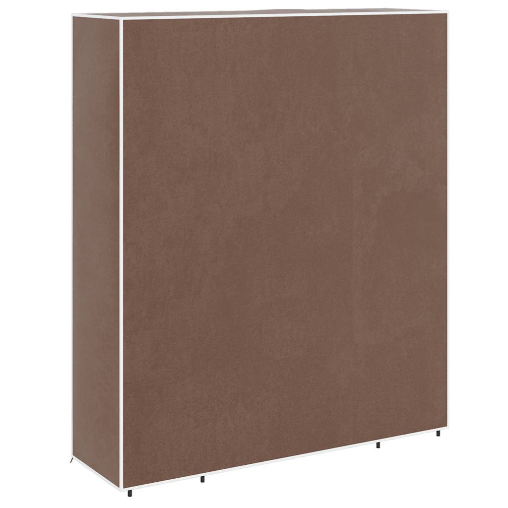Fabric Wardrobe with Compartments and Rods 45x150x176 cm Brown