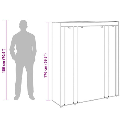 Cabinet | Brown | Non-woven fabric, Iron | Medium | Collapsible
