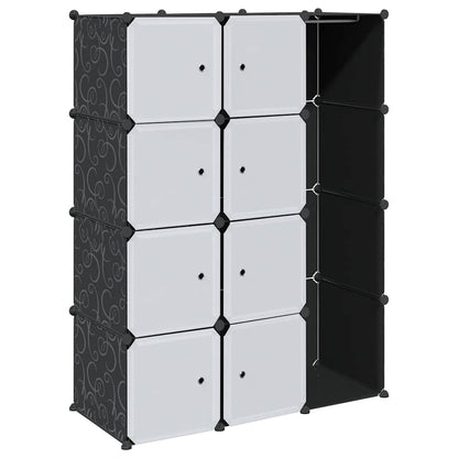 Modular Cabinet | Black and White | Plastic and Chromed Steel