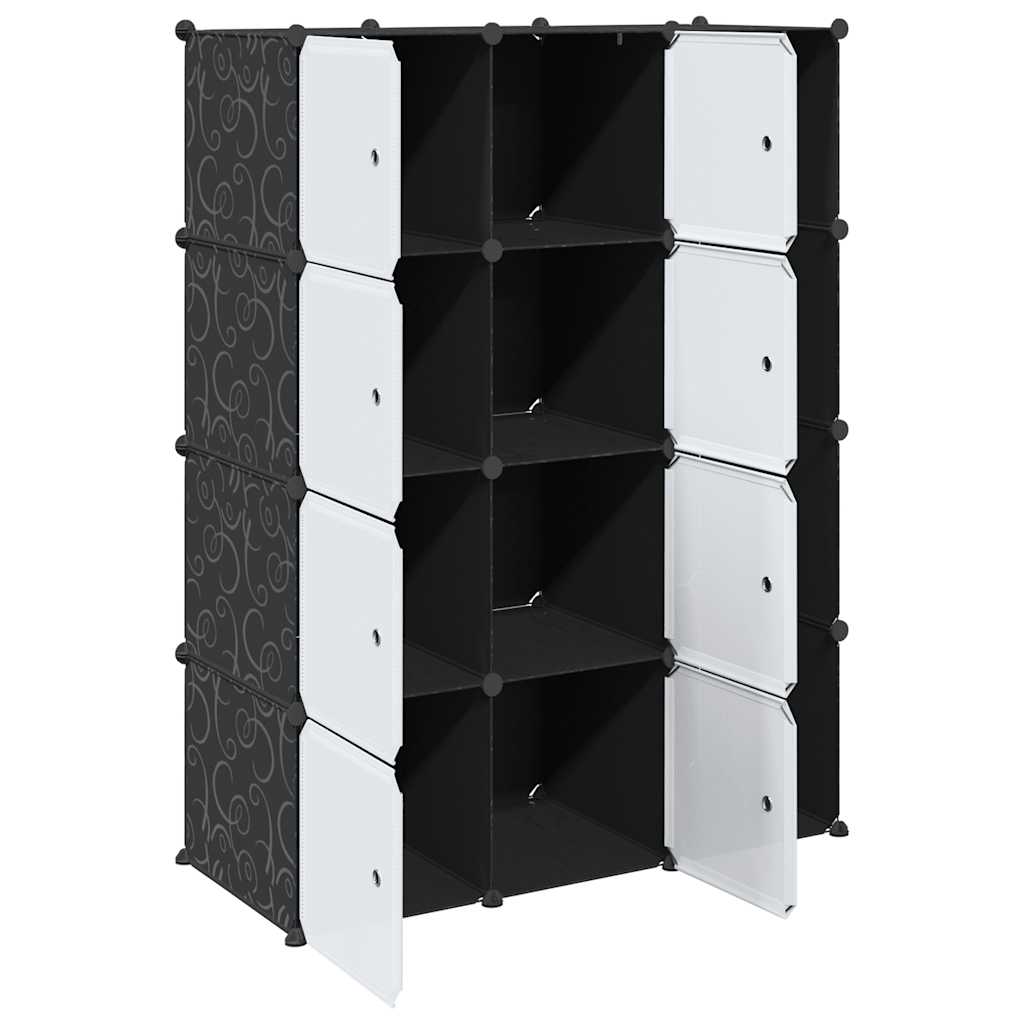 Modular Cabinet | Black and White | Plastic and Chromed Steel