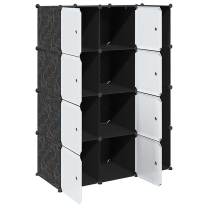 Modular Cabinet | Black and White | Plastic and Chromed Steel