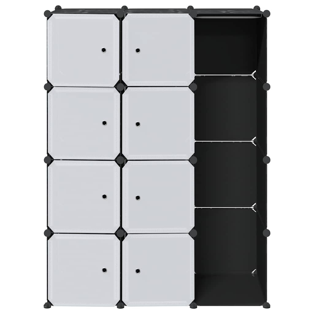 Modular Cabinet | Black and White | Plastic and Chromed Steel