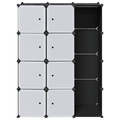 Modular Cabinet | Black and White | Plastic and Chromed Steel