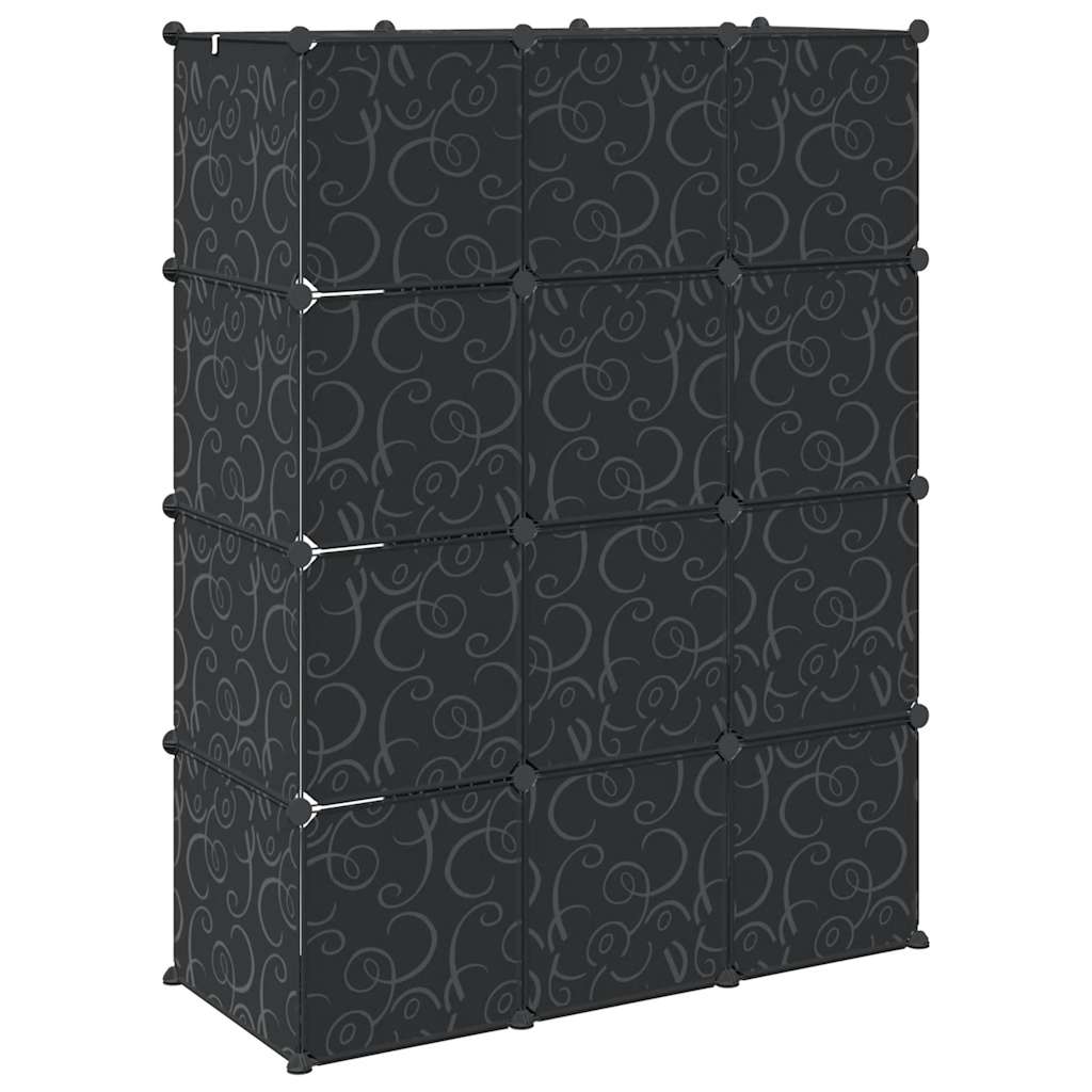 Modular Cabinet | Black and White | Plastic and Chromed Steel