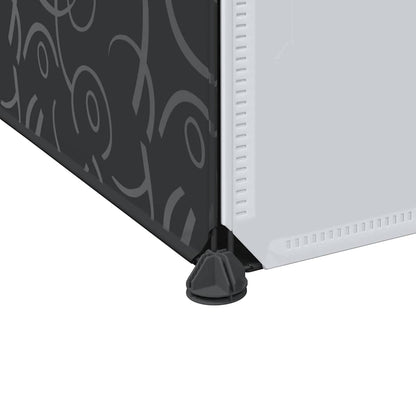Modular Cabinet | Black and White | Plastic and Chromed Steel