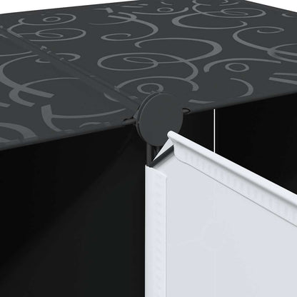 Modular Cabinet | Black and White | Plastic and Chromed Steel
