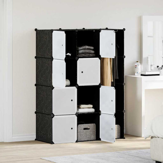 Modular Cabinet | Black and White | Plastic and Chromed Steel