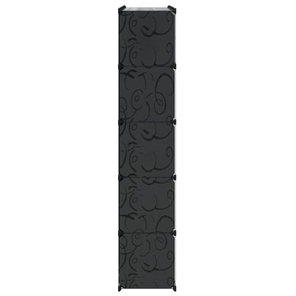 Modular Cabinet 14 Compartments Black and White 37x146x180.5 cm