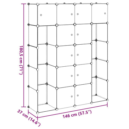 Modular Storage | Black and White | Plastic | Large | Modular