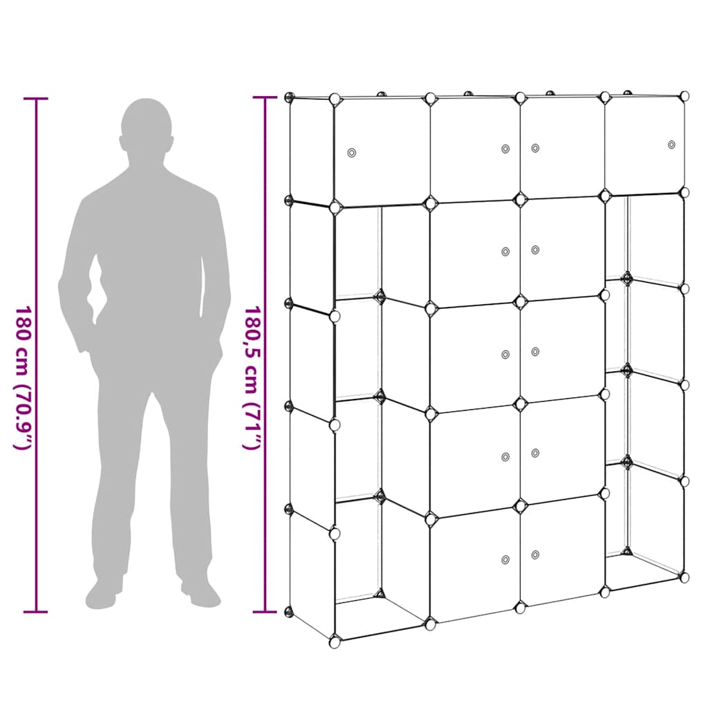 Modular Storage | Black and White | Plastic | Large | Modular