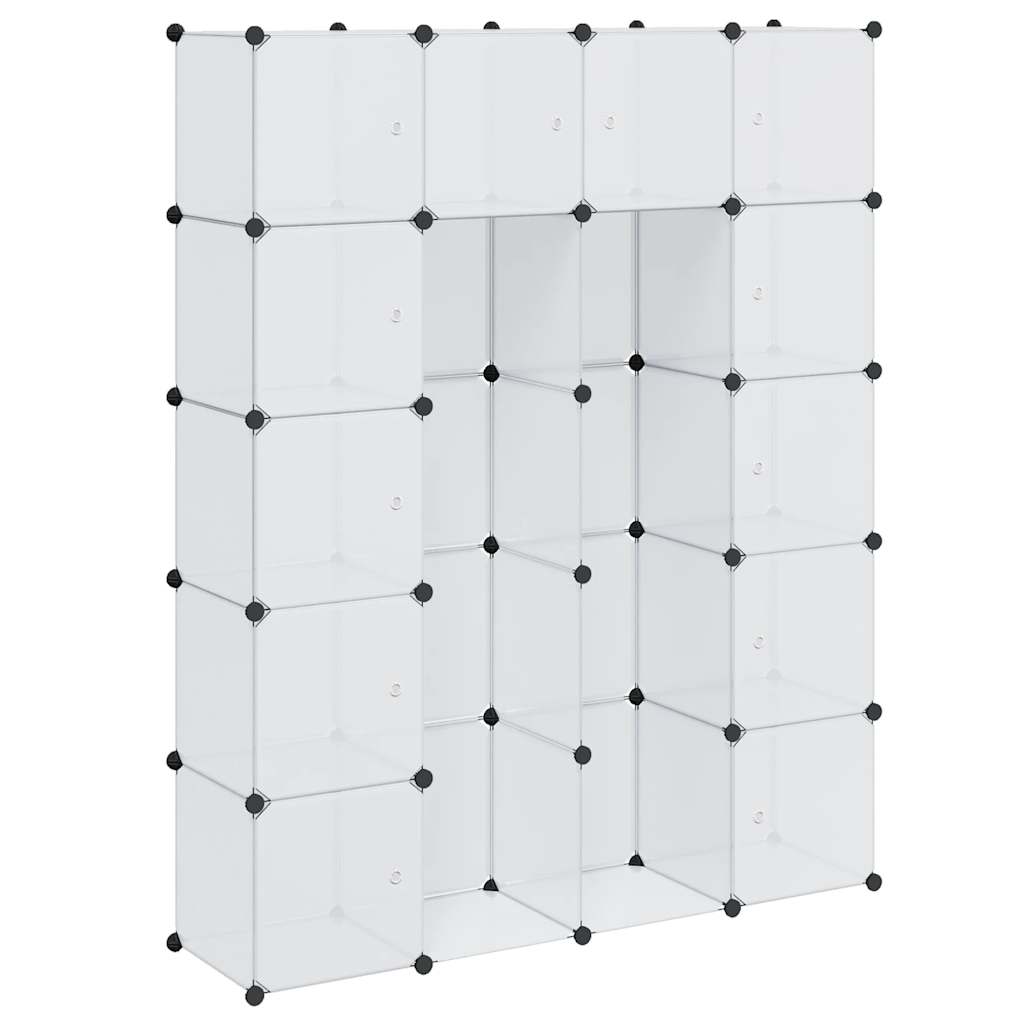 Modular Cabinet 14 Compartments White 37x146x180.5 cm