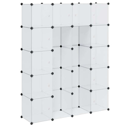 Modular Cabinet 14 Compartments White 37x146x180.5 cm