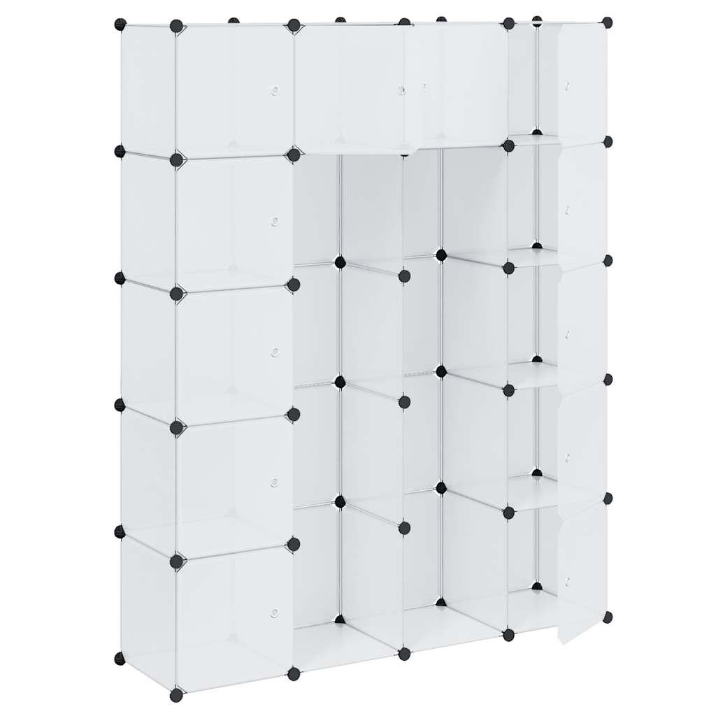 Modular Cabinet 14 Compartments White 37x146x180.5 cm
