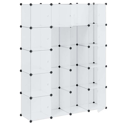 Modular Cabinet 14 Compartments White 37x146x180.5 cm