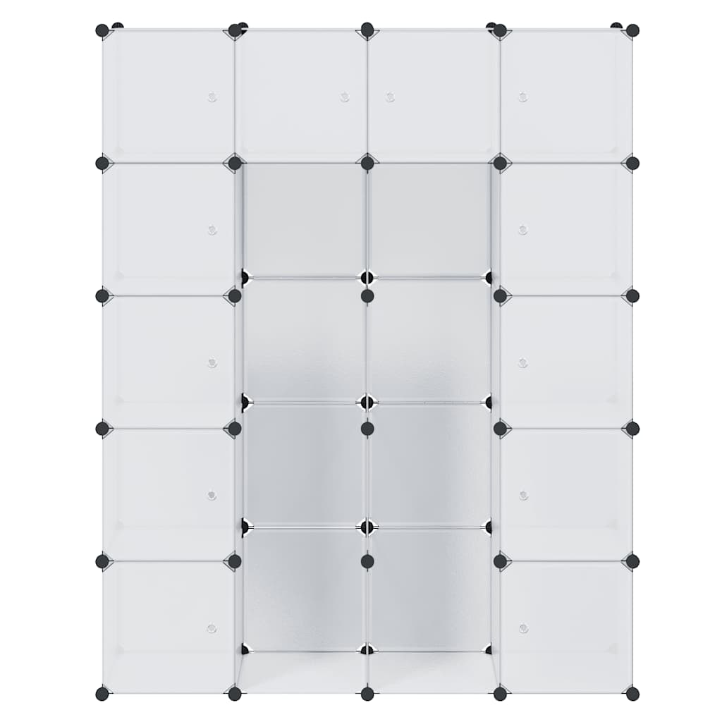 Modular Cabinet 14 Compartments White 37x146x180.5 cm