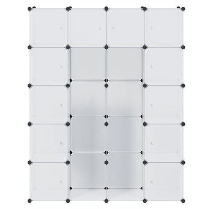 Modular Cabinet 14 Compartments White 37x146x180.5 cm