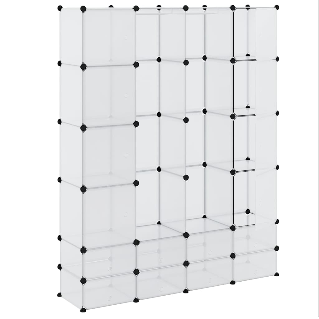 Modular Cabinet 18 Compartments White 37x146x180.5 cm